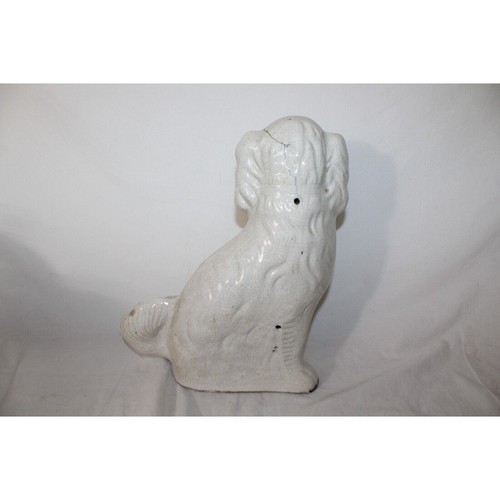 Old Staffordshire English Spaniel Antique 19th Century Mantle Dog Single 12 Inch - Picture 9 of 10