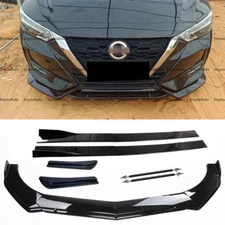 For Nissan Altima Front Bumper Lip 86" Side Skirt Rear Bumper Lip Black