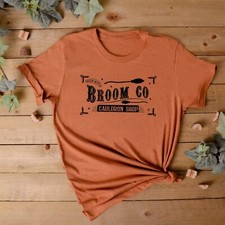 AUTUMN CLOTHING Unisex T Shirt | Salem Witch Broom Co. T Shirt | Halloween