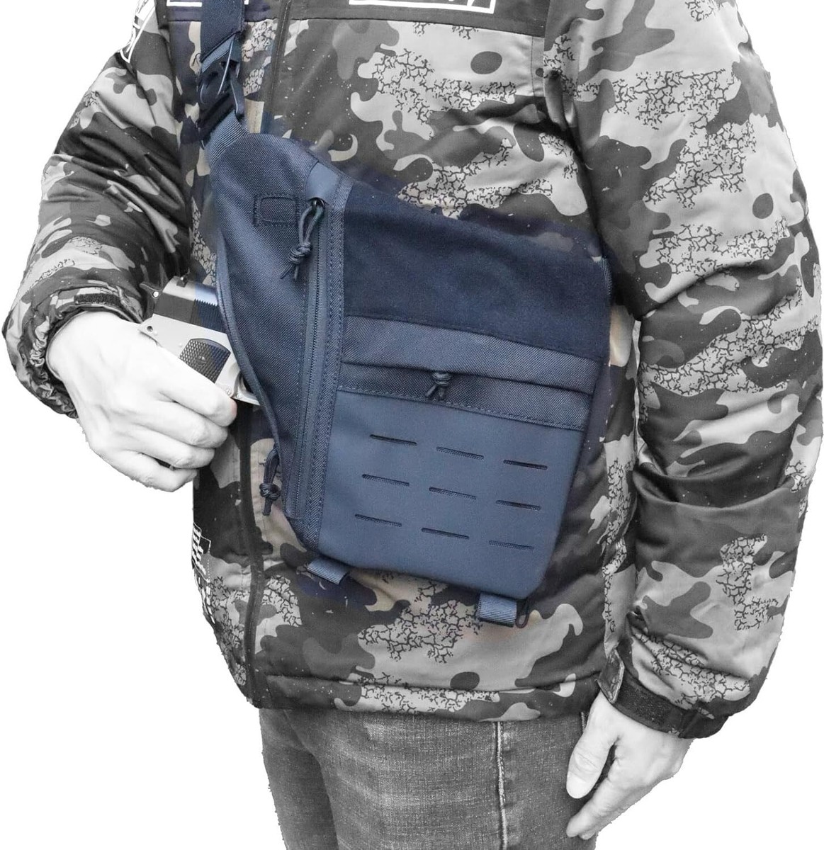 Tactical Crossbody Sling Bag for Men Conceal Carry Gun Bag