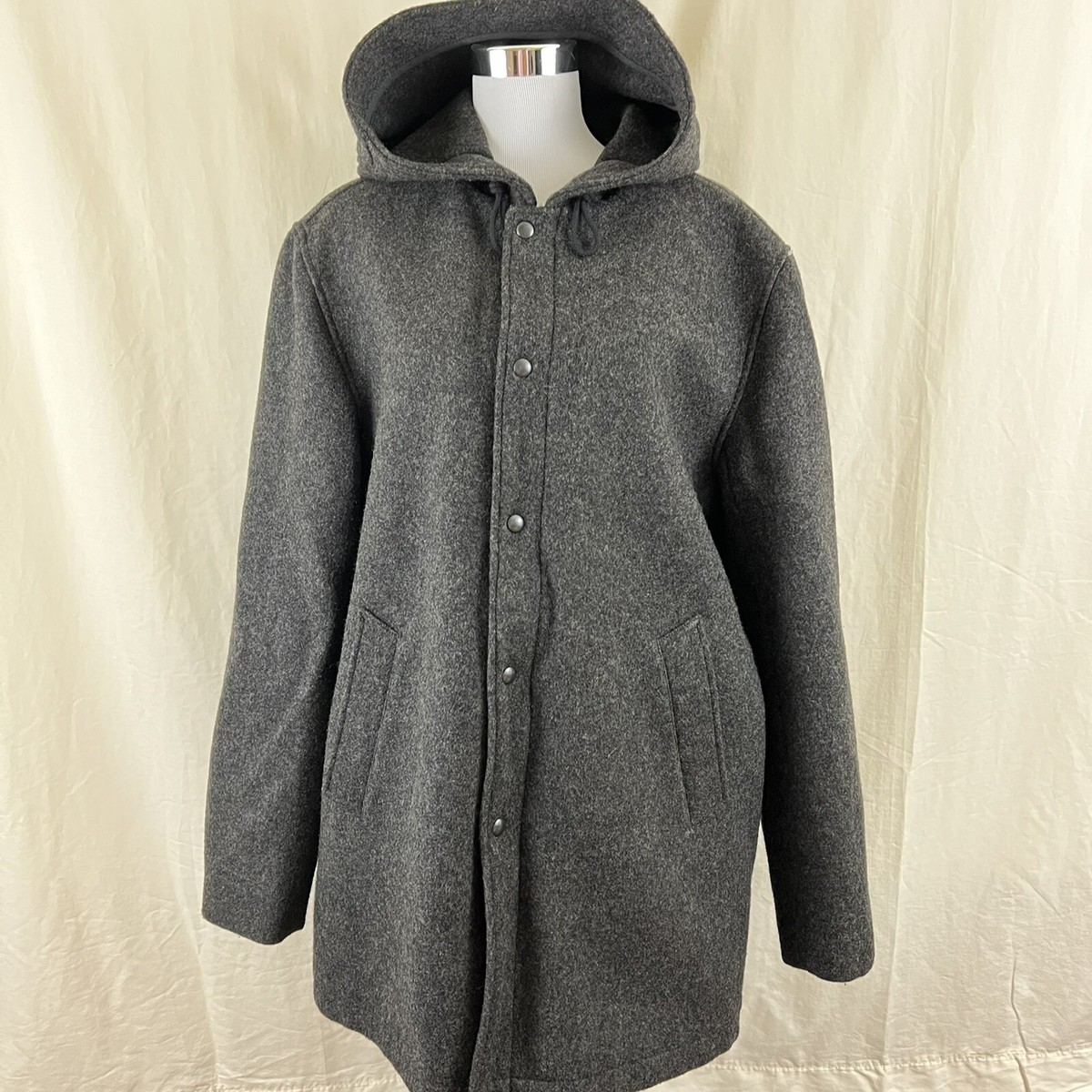 J Crew Mens 100% Wool 3M Thinsulate Hooded Coat Retail $498 | eBay