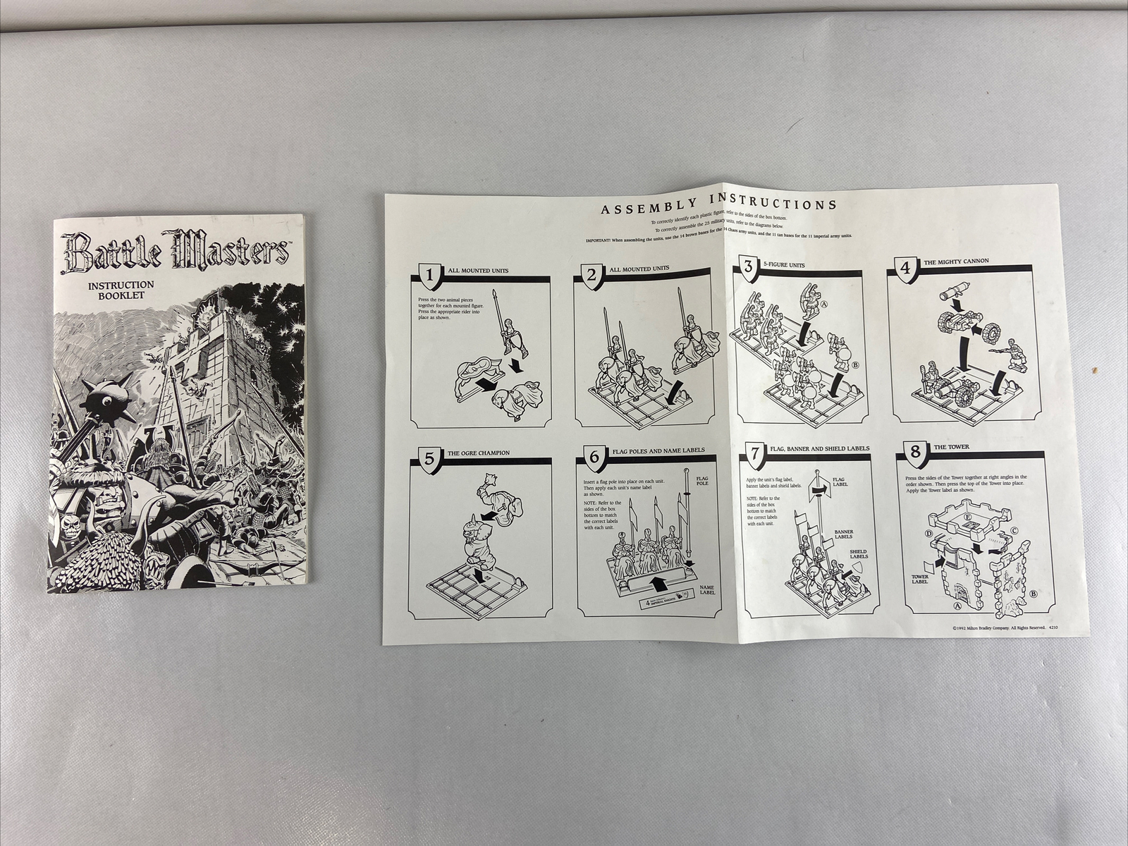 1992 Battle Masters Instruction Booklet by Milton Bradley board game 27 pages