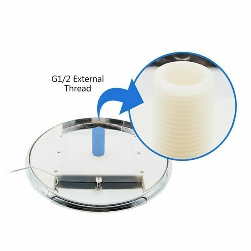 LED Light Ceiling Rainfall Overhead Water Saving Round Shower Head Spout Cabin - Picture 4 of 6