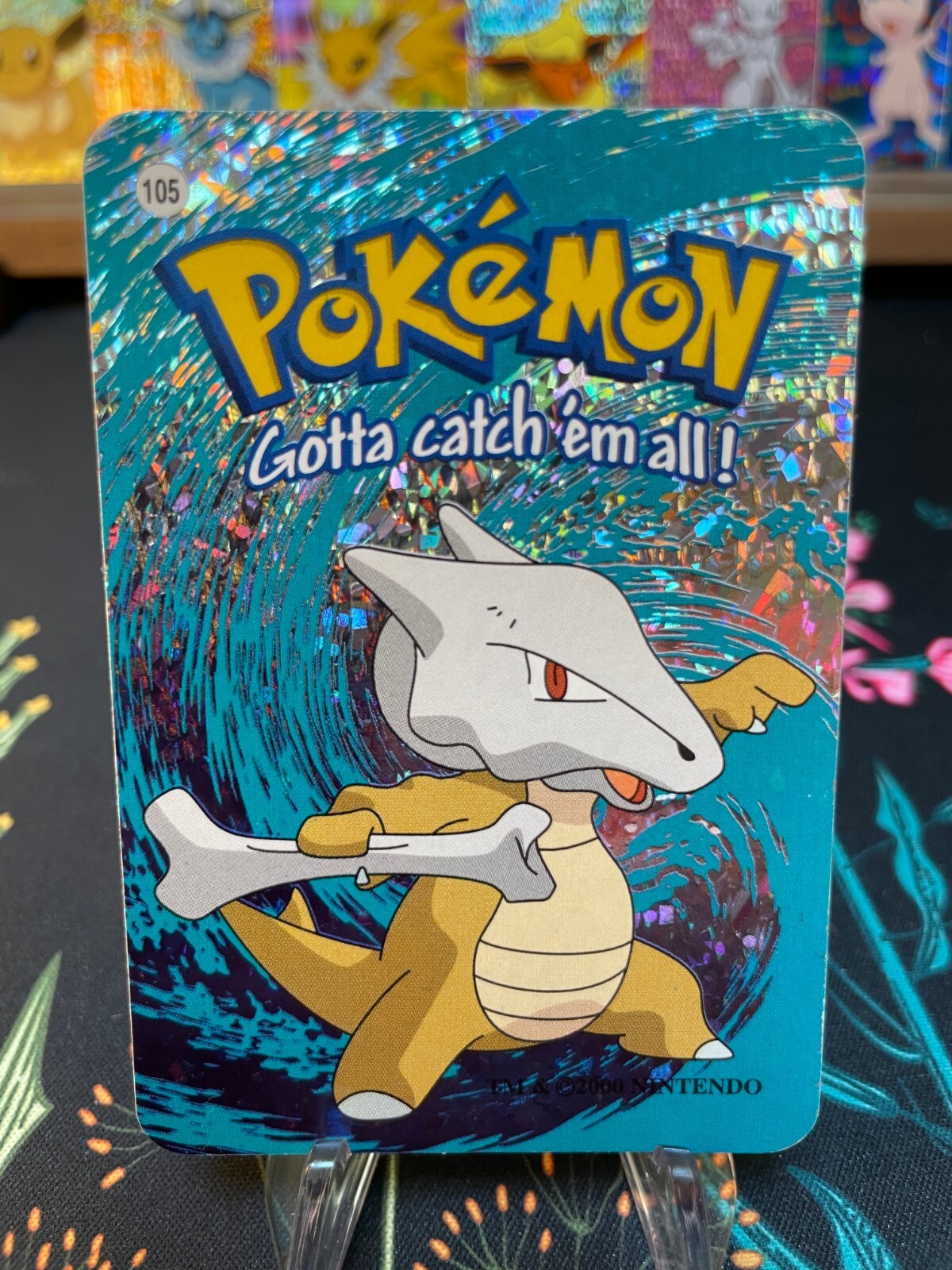Marowak #105 - Vintage Vending Machine Prism Sticker 2000 - Pokemon Card