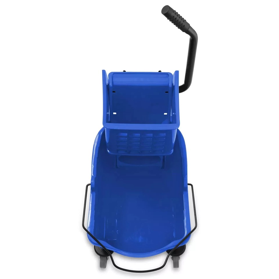 26 Quart Commercial Mop Bucket with Side Press Wringer, Blue eBay