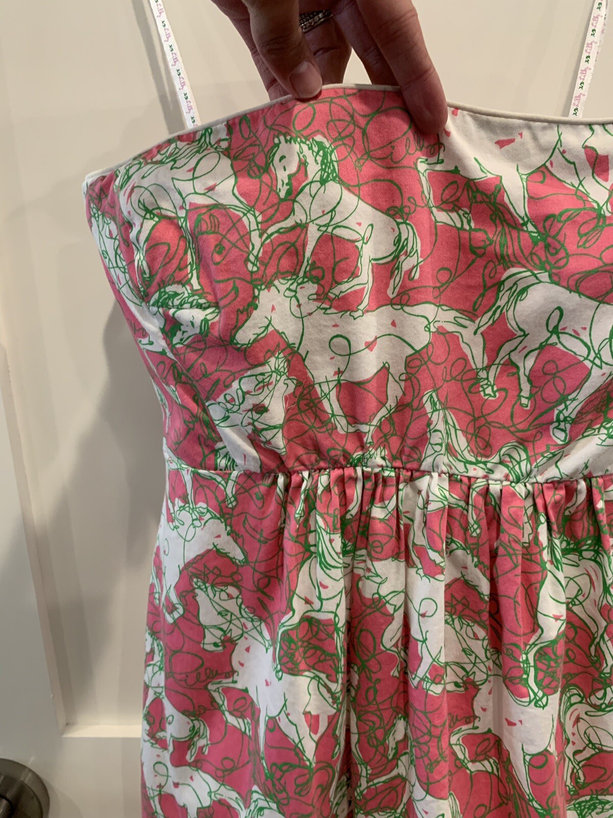 Lilly Pulitzer KENTUCKY DERBY Horse Print Strapless D… Gem