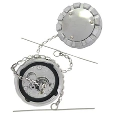 Aluminum Fuel Tank Cap 3" Vented Female Threads Peterbilt Mack Kenworth