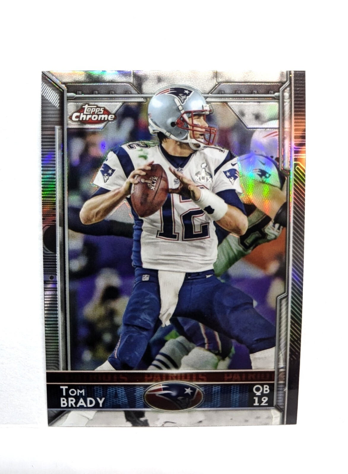 2015 Topps Chrome Silver Refractor #50 Tom Brady Patriots