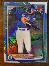 2024 Bowman Chrome Jensy Rivas #BCP-251 1st Prospect Mojo Refractor NY Mets