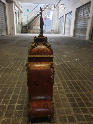 Orologio antico da tavolo in stile Luigi XV Boulle primi Novecento . Originale . - Foto 4 di 4