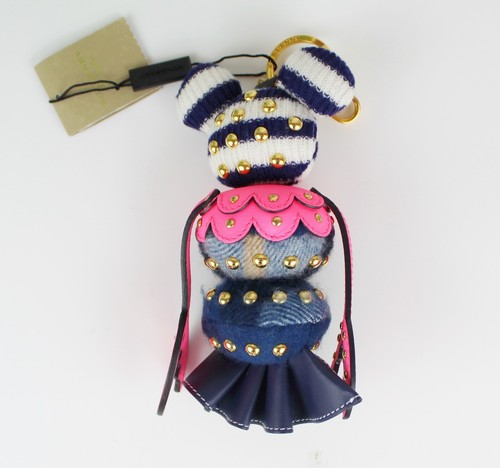 NWT Burberry Hugo Lobster Studded Leather Trims Key Charm / Bag Charm, MSRP $395 - Picture 11 of 13