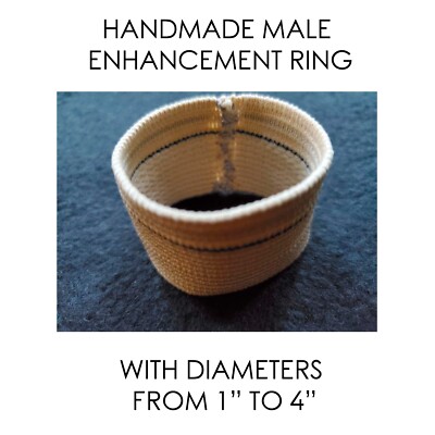 Beige Male Enhancement Ring, Elastic Enhancing Band for Mens Endowment