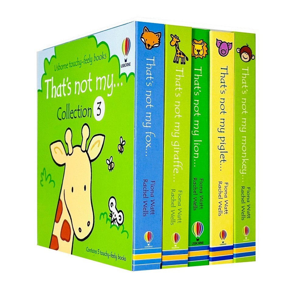 Fino Watt Unisex White/Gold Usborne Touchy-Feely Books That's Not My... Collection 3: 5 Books Set (Fox, Giraffe, Lion, Piglet, Monkey) - Image 6