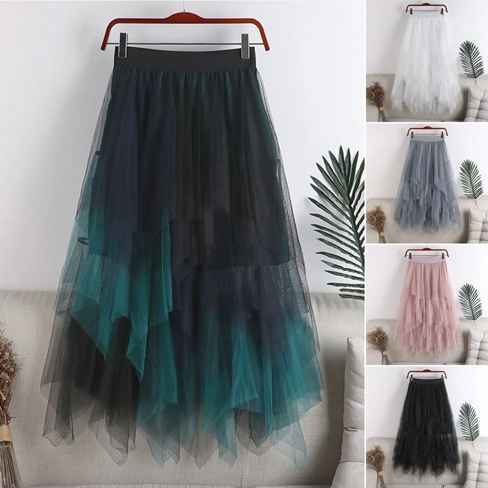 Jupe mi longue en clearance tulle