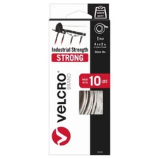 Velcro Brand Hook&Loop Fastener 48" Industrial Strength Adhesive Back White90595