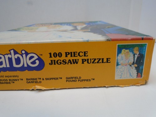 Vintage 1987 Barbie & Ken Formal Gown 100 Piece Puzzle box torn piece missing ? - Picture 5 of 12