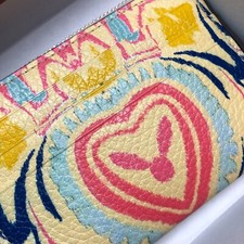 Portafoglio nuovo $390 Etro unisex iconico in pelle per carte di credito con scatola