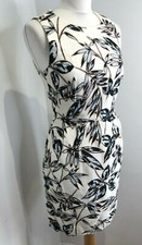 BNWT J. Crew textured printed leaf pattern sheath pencil dress US 4 UK 10 NEW