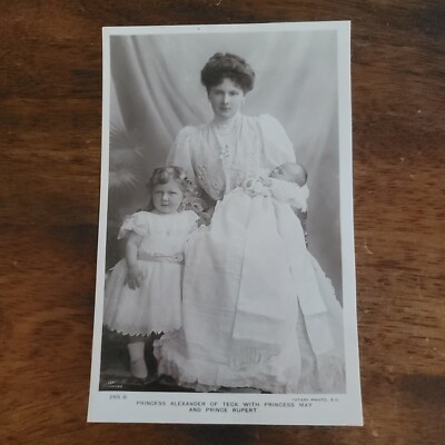 Alexander of Teck Princess May Prince Rupert Royalty Original Postcard