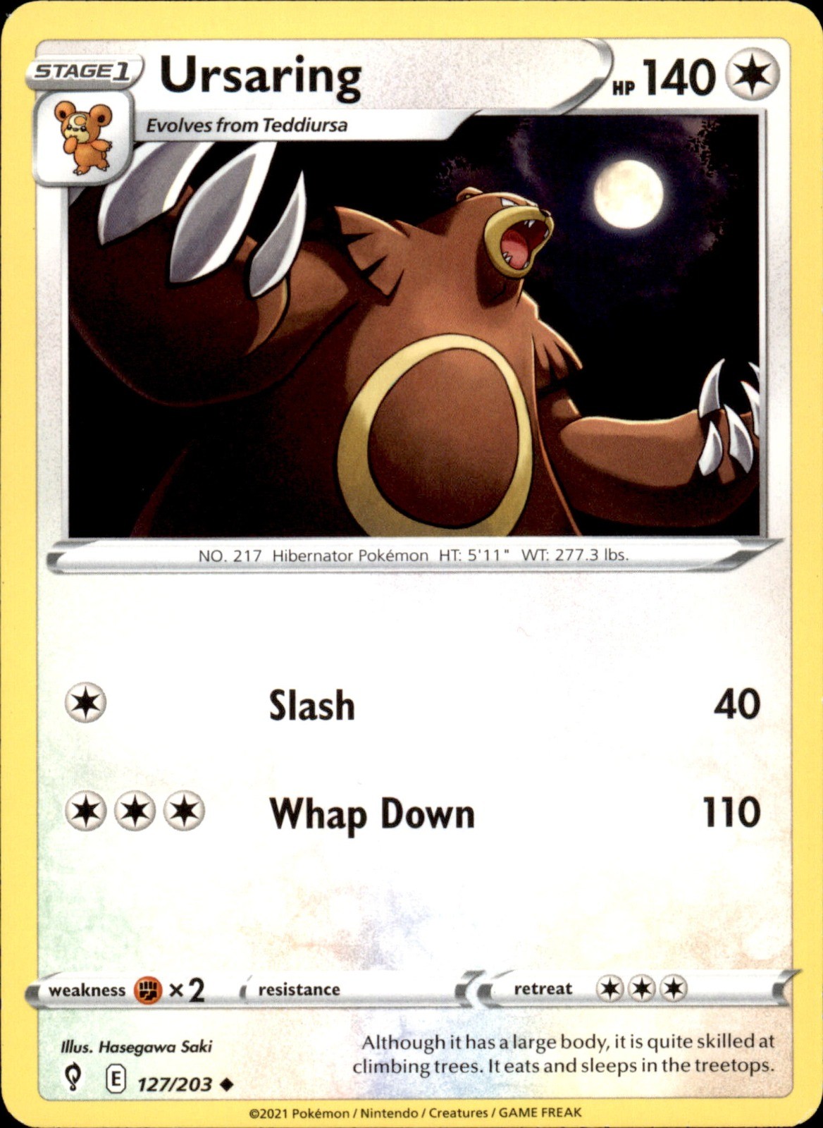 Ursaring 127/203 Uncommon - Pokemon SWSH07: Evolving Skies