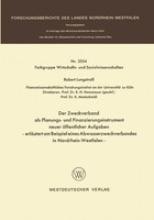 Der Zweckverband Als Planungs- Und Finanzierungsinstrument Neuer öFfentlicher...