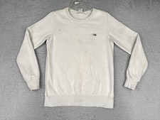 The North Face Sweatshirt Womens XS White Jersey Crew Neck Logo Pullover Top