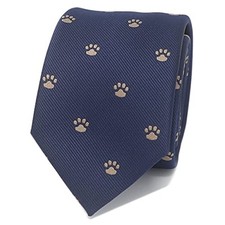 Puppy Dog Paw Print Pattern Necktie With Gift Box Dog Foot Print Tie