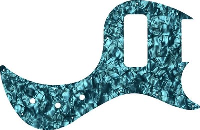 WD Custom Pickguard For Gibson 5 String EB5 Bass #28AQ Aqua Pearl/Black/White...