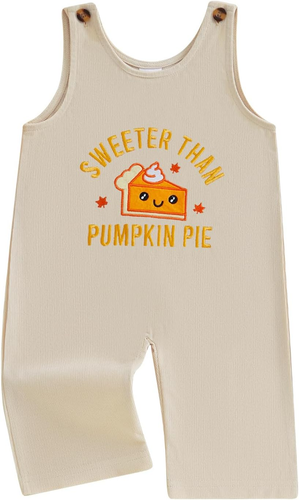 Thanksgiving Outfit for Kids Ghost Romper Jumpsuit Corduroy Overall Baby Girl Bo - Picture 10 of 16