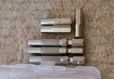 1/4 to 4mm Bit Adapter, Hex Screw Driver Bit Adapter Magnetic,6.35mm Outside 6Pk