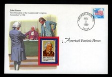 America's Patriotic Heroes #1941 John Hanson 11/5/1781 Philadelphia PA 1989