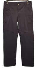 Kuhl Black/Dark Gray Zip Off Hiking Pants Size 14 Zip Snap Front Drawstring