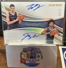 2024-25 Immaculate Zach Edey Jaylen Wells ROOKIE Dual Auto /25 Grizzlies