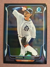 2014 Bowman Chrome Anibal Sanchez Carbon Fiber Refractor #77 10/10 Tigers