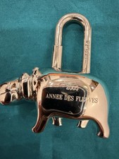 HERMES Hippopotamus Cadena Charm 2005 Silver ...