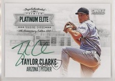 2018 Onyx Platinum Elite Green Auto 21/50 Taylor Clarke #PE-TC Auto 1h5