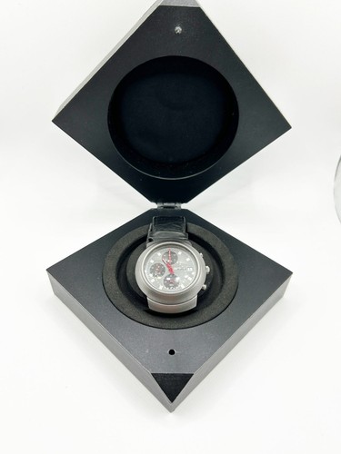 Reloj cronógrafo con correa de cuero para hombre BMW M3 en negro/gris - Imagen 2 de 7