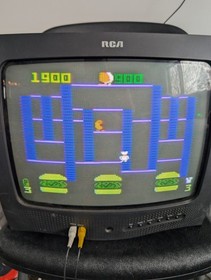 Burgertime Intellivision (1982) In Box w/Overlays, Manual, & Cartridge! Tested!