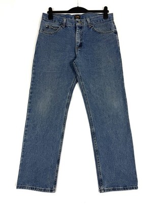 Lee Basic Jeans Regular Straight Herren W34 L30 Blau Denim Comfort Hose