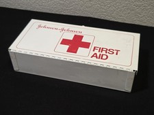 Johnson & Johnson Vintage Tin Collection Metal First Aid Kit