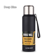 Stainless Steel Vacuum Thermos Bottle – Large Capacity Insulated Flask with Carr