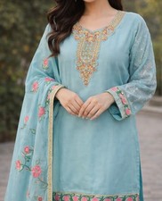 Embroidered Chiffon Salwar Kameez Set