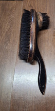 VINTAGE, LONG SHOE SHINE BRUSH, WOODEN HANDLE, BRUSHES ON BOTH SIDES