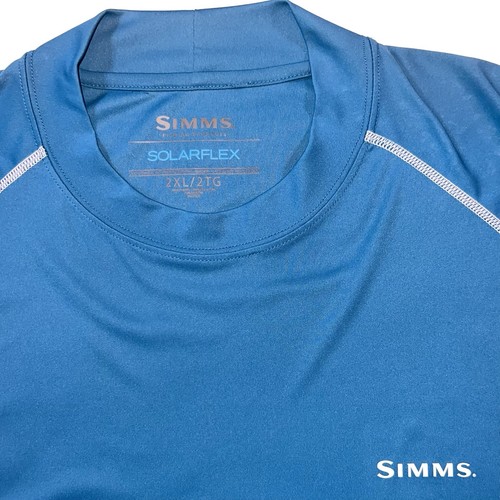 SIMMS SolarFlex Men’s Fishing Shirt XXL LS Crewneck UPF 50 Teal - Minor Defect - Picture 6 of 13