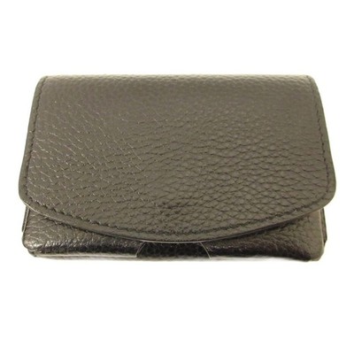 Maison Sbond Leather Wallet Trifold Black Men Excellent Used Japan