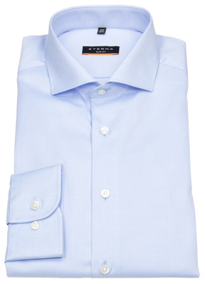 Eterna Hemd Slim Fit Cover Shirt extra blickdicht hellblau 8817 F182 10