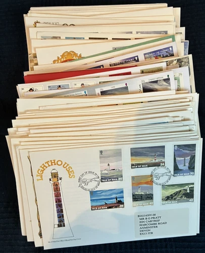 Isle of Man First Day Covers Job Lot of over 100 - 1990-2002 as photos.