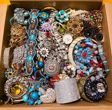 3 Lbs Jewelry Unsearched Huge Lot Vtg Vintage  New Junk  Wear Resell Tangles