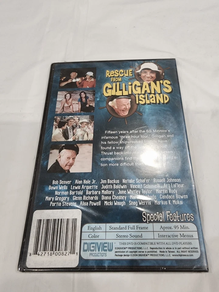 Rescue from Gilligan's Island (Slim Case) DVD Bob Denver Rare OOP Sealed - Image 3 of 4