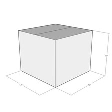 5 12x12x10 White Corrugated Shipping Boxes 48 ECT Double-Wall New